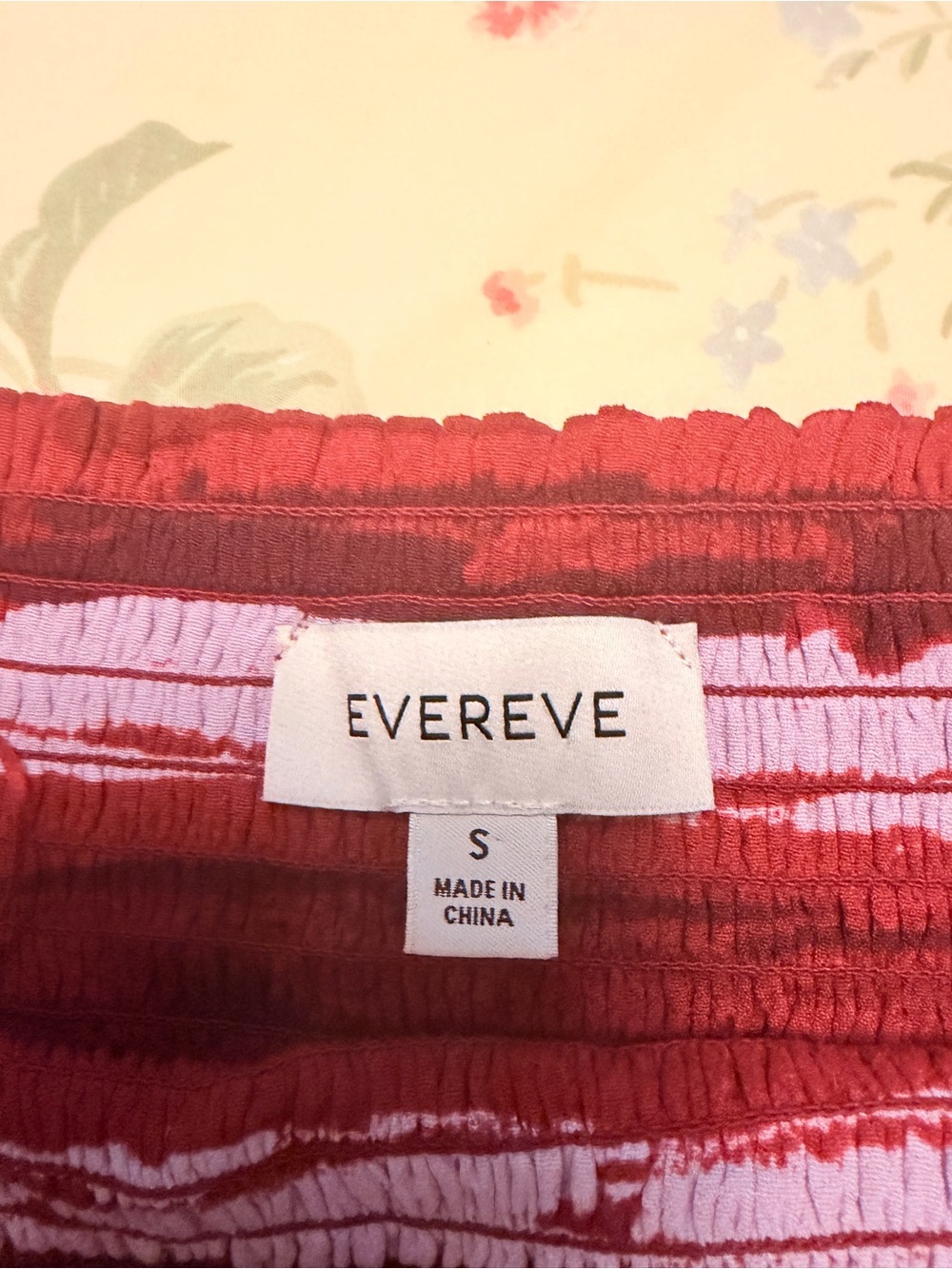 Evereve Burnt Orange and Lavendar Strapless Smocked Maxi Dress - Picture 3 of 5